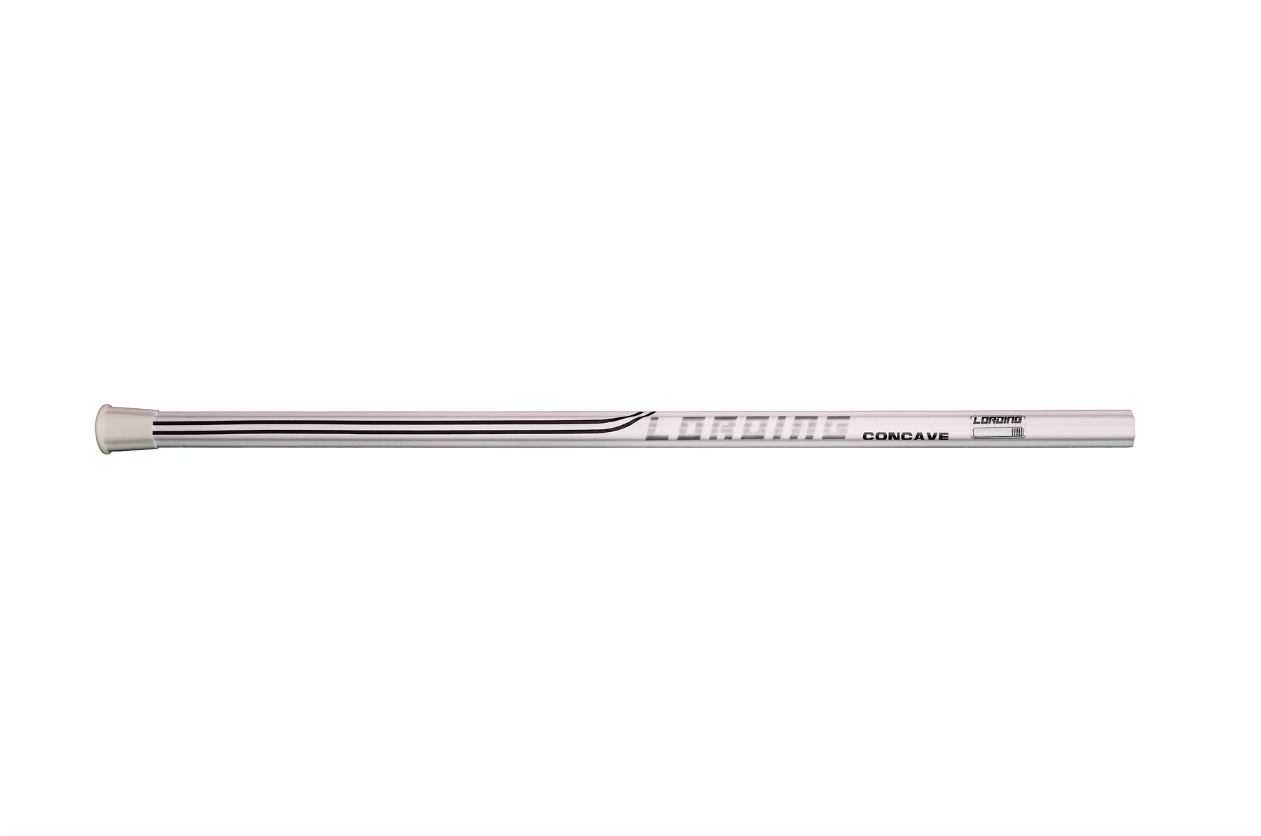Side profile of Loading Concave Attack lacrosse shaft showing full length design