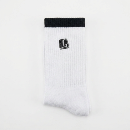 Loading Lacrosse Crew Socks – White/Black – Size 8–12