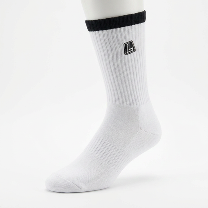 Loading Lacrosse Crew Socks – White/Black – Size 8–12