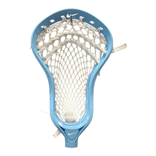 Nike L4 lacrosse head in university blue pre-strung with StringKing Type 5X mesh