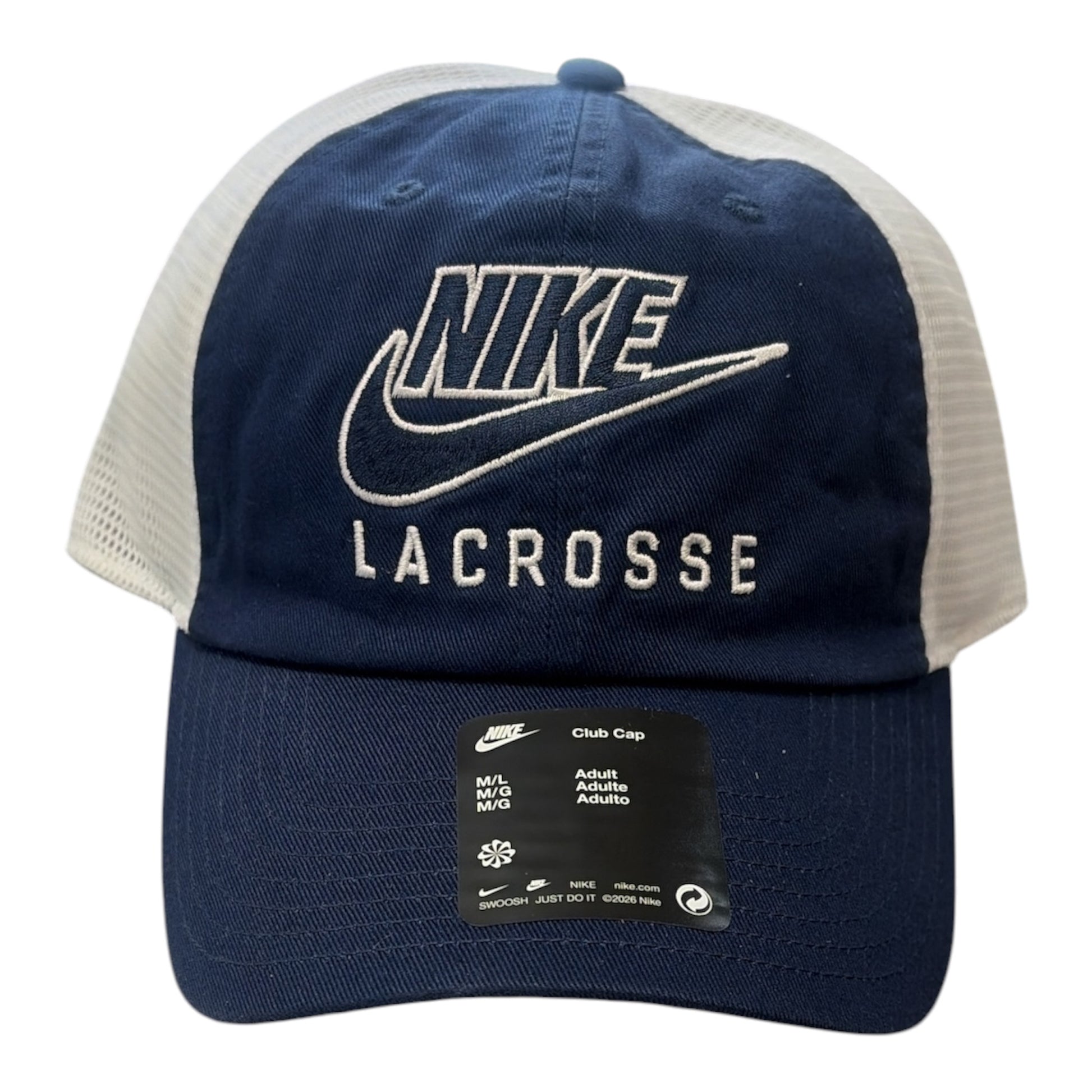 Nike Lacrosse Campus Cap in Blue - adjustable structured 6-panel hat - Sanderson Lacrosse