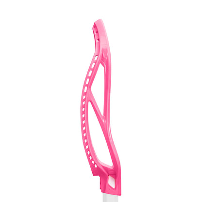 Nike Surge Elite lacrosse head, unstrung, limited edition Pink, side view of sidewall