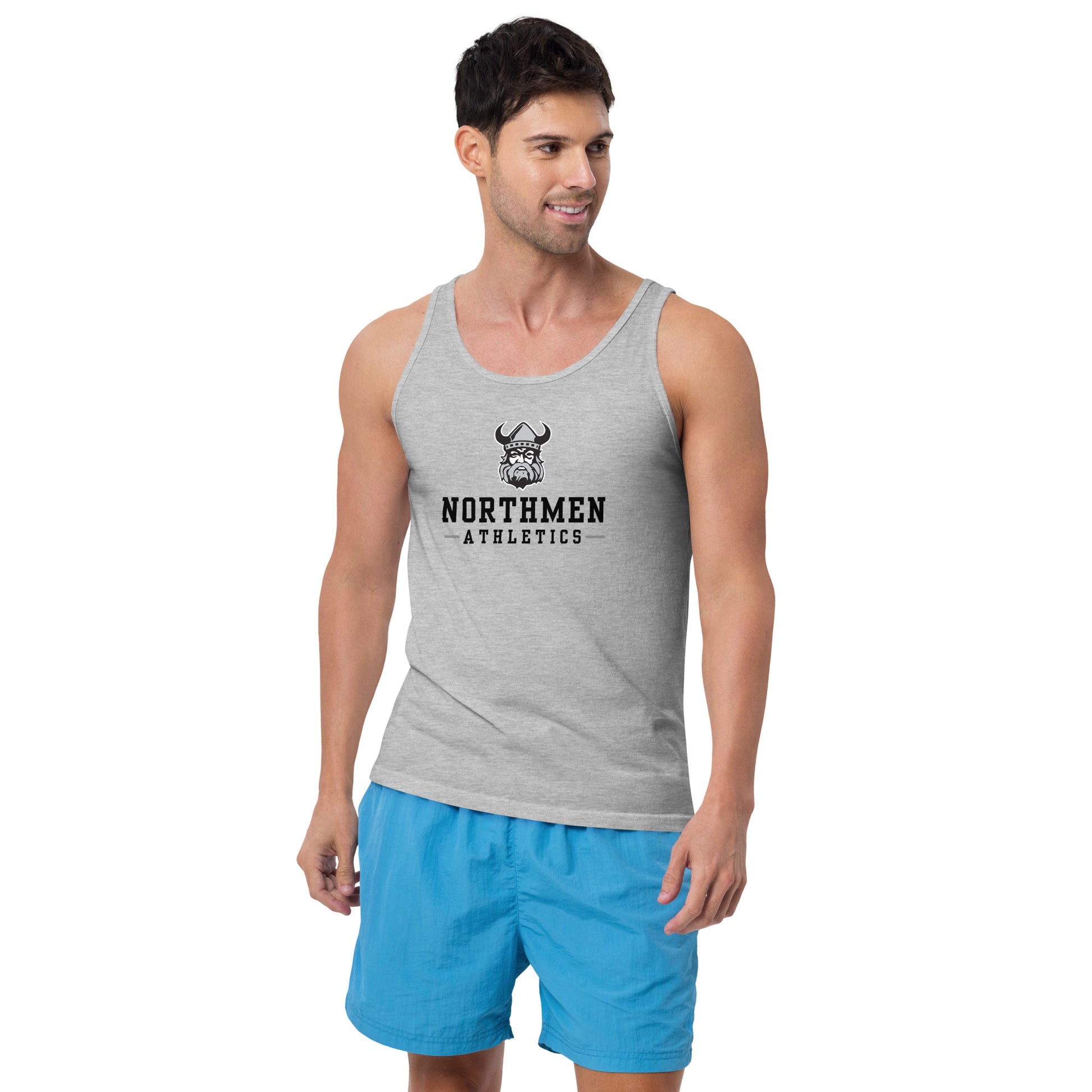 Northmen Athletics Men's Tank Top in Athletic Heather - front view - Sanderson Lacrosse