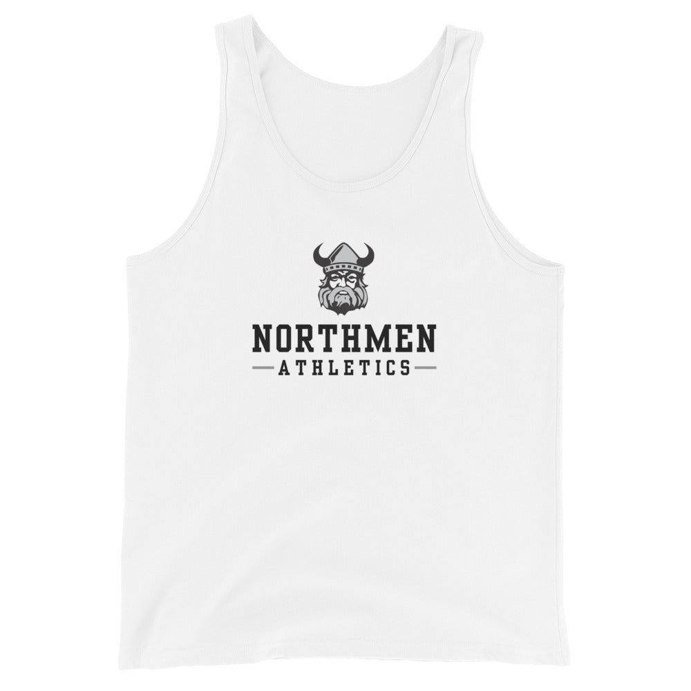 Northmen Athletics Men's Tank Top in White - front view - Sanderson Lacrosse