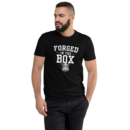 Northmen Forged In The Box Short Sleeve T-Shirt in Black - front view - Sanderson Lacrosse