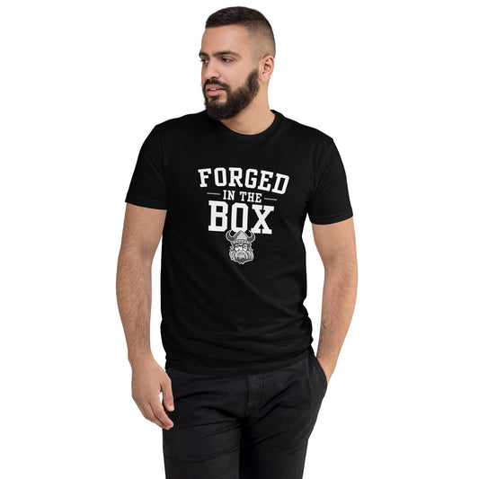 Northmen Forged In The Box Short Sleeve T-Shirt in Black - front view - Sanderson Lacrosse