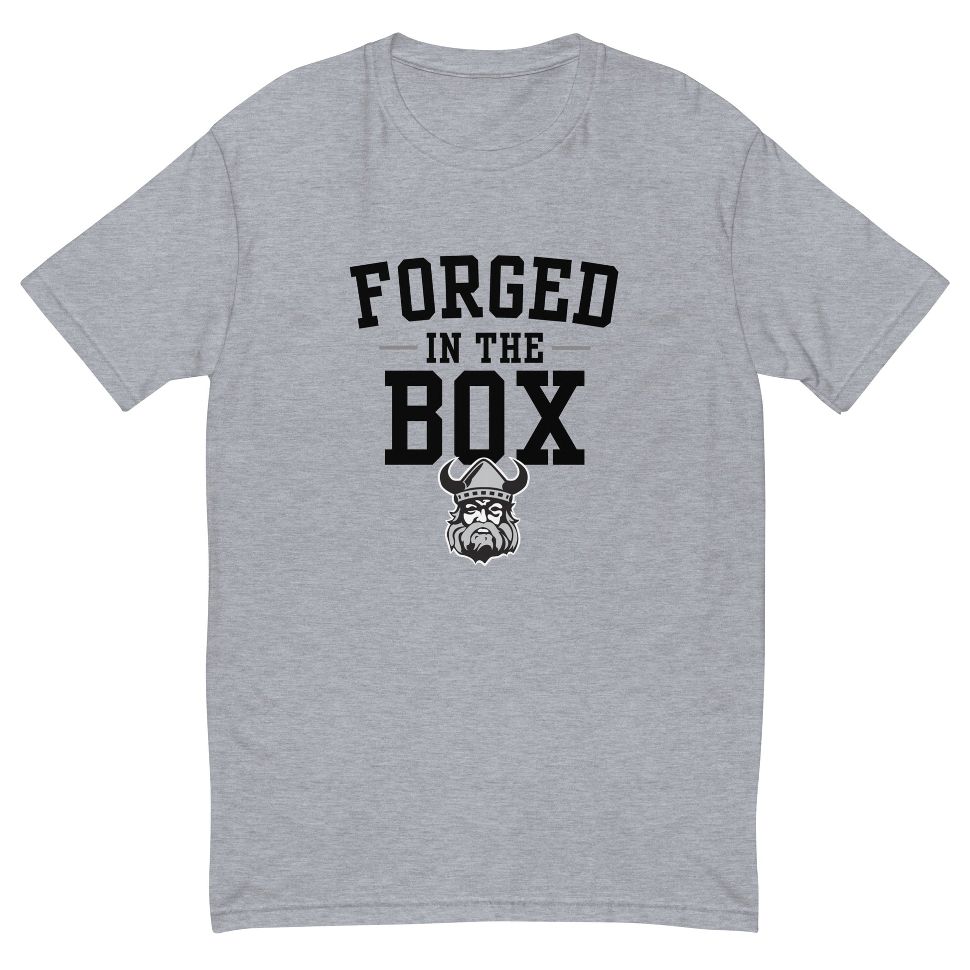 Northmen Forged In The Box Short Sleeve T-Shirt in Heather Grey - front view - Sanderson Lacrosse