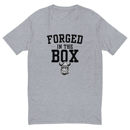Northmen Forged In The Box Short Sleeve T-Shirt in Heather Grey - front view - Sanderson Lacrosse