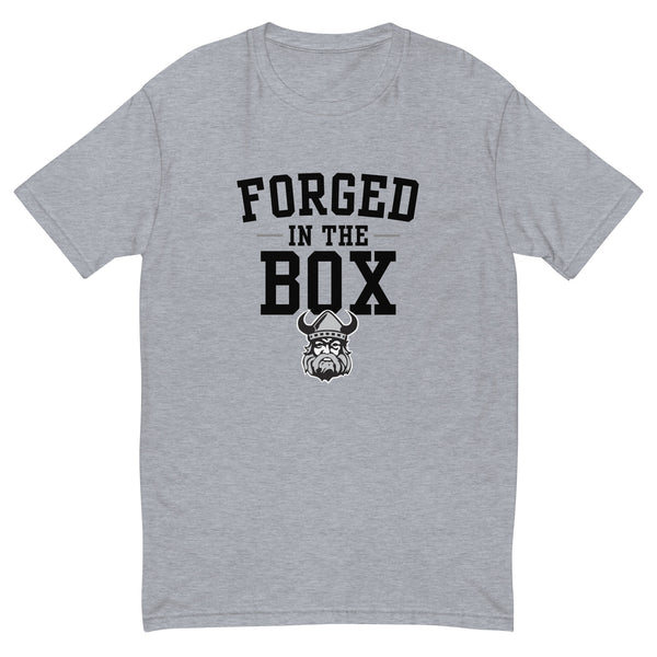 Northmen Forged In The Box Short Sleeve T-Shirt in Heather Grey - front view - Sanderson Lacrosse