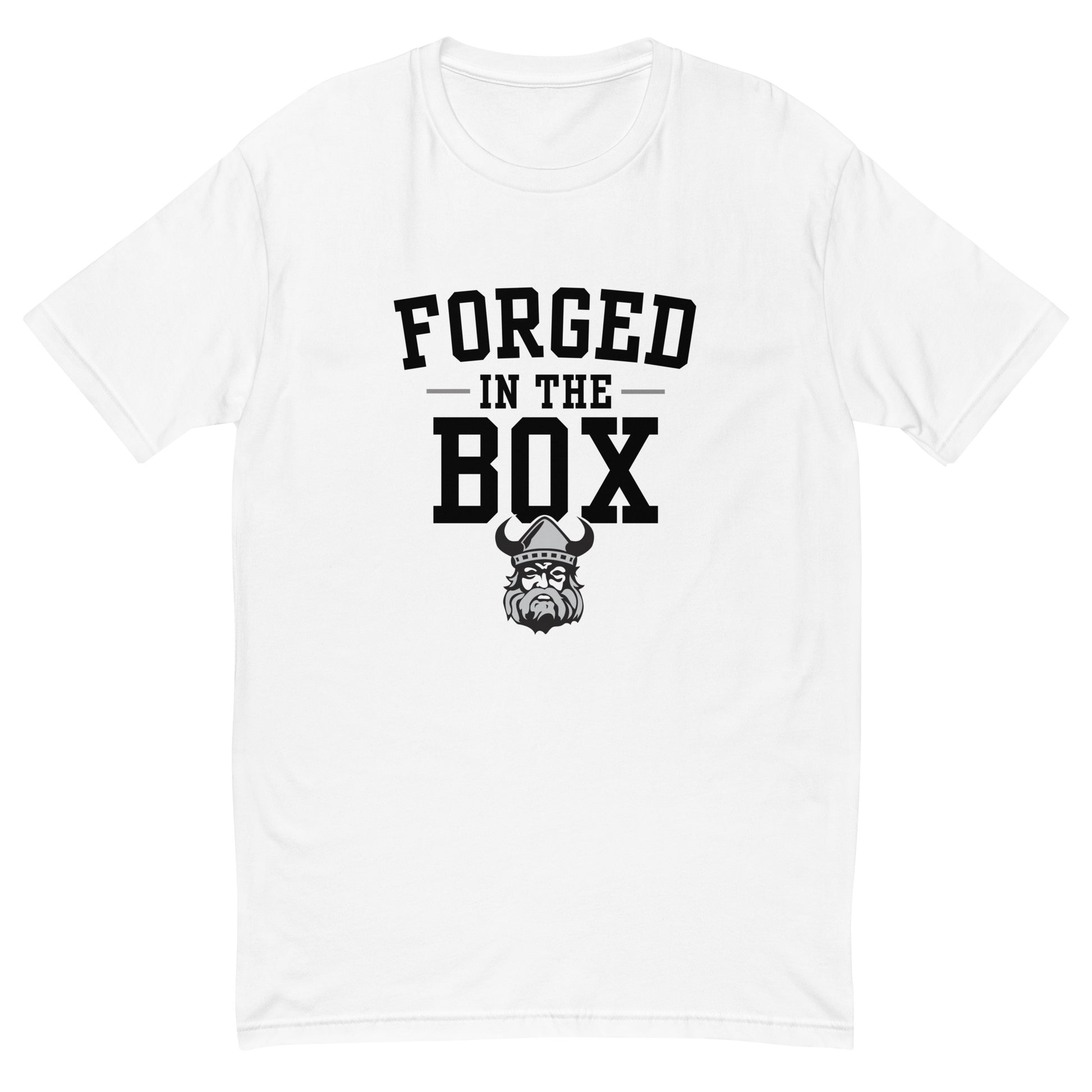 Northmen Forged In The Box Short Sleeve T-Shirt in White - front view - Sanderson Lacrosse