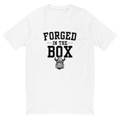 Northmen Forged In The Box Short Sleeve T-Shirt in White - front view - Sanderson Lacrosse