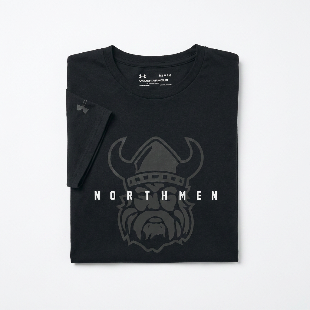 Northmen Lacrosse Under Armour Cotton T-Shirt – Youth – detail view – Sanderson Lacrosse