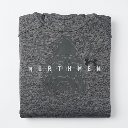 Northmen Lacrosse Under Armour Hoodie Grey on Grey – flat lay