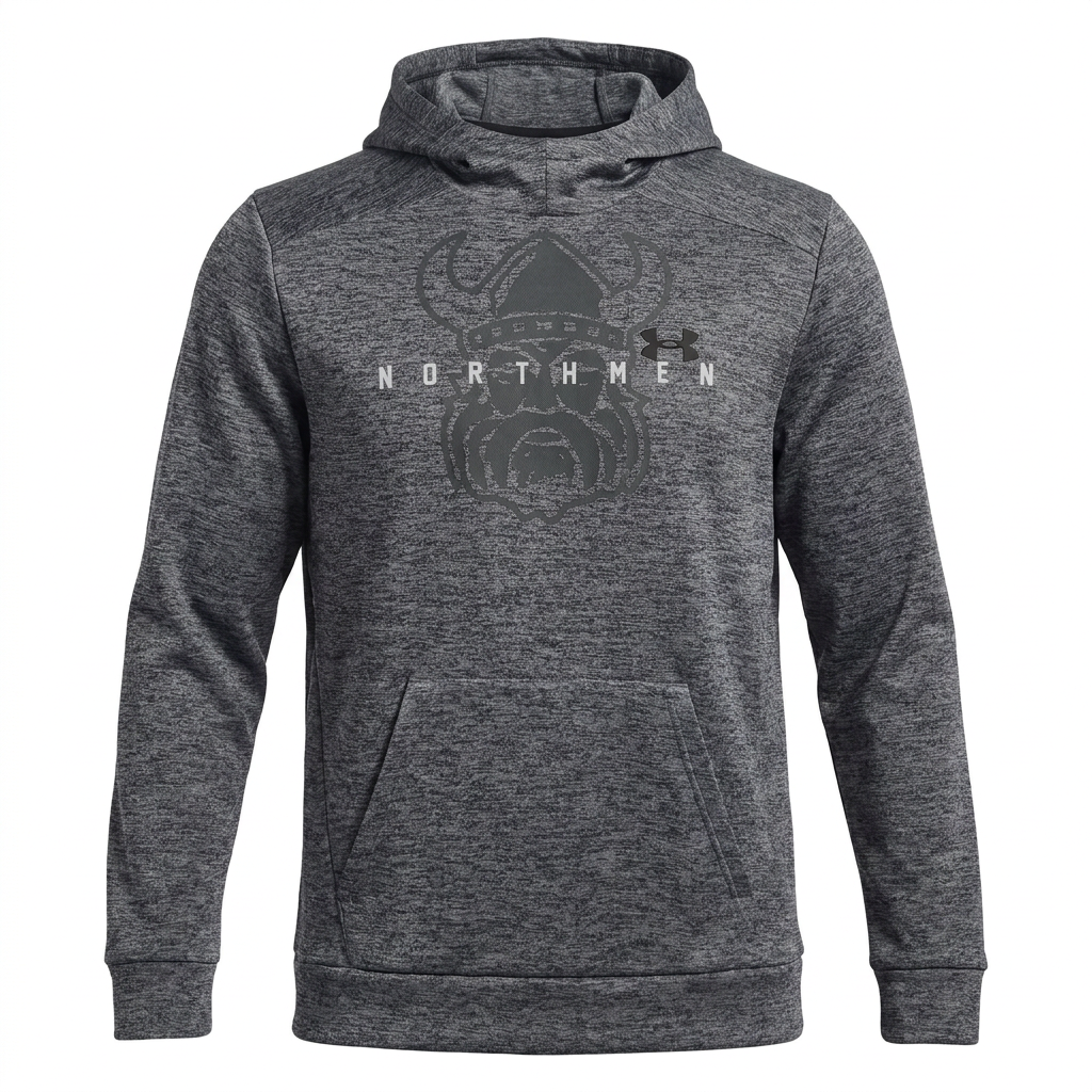 Northmen Lacrosse Under Armour Hoodie Grey on Grey