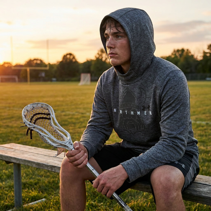 Northmen Lacrosse Under Armour Hoodie Grey on Grey – view 8 – Sanderson Lacrosse