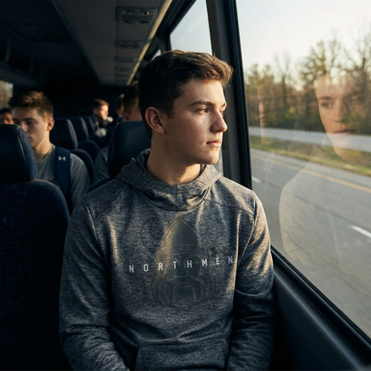 Northmen Lacrosse Under Armour Hoodie Grey on Grey – view 7 – Sanderson Lacrosse