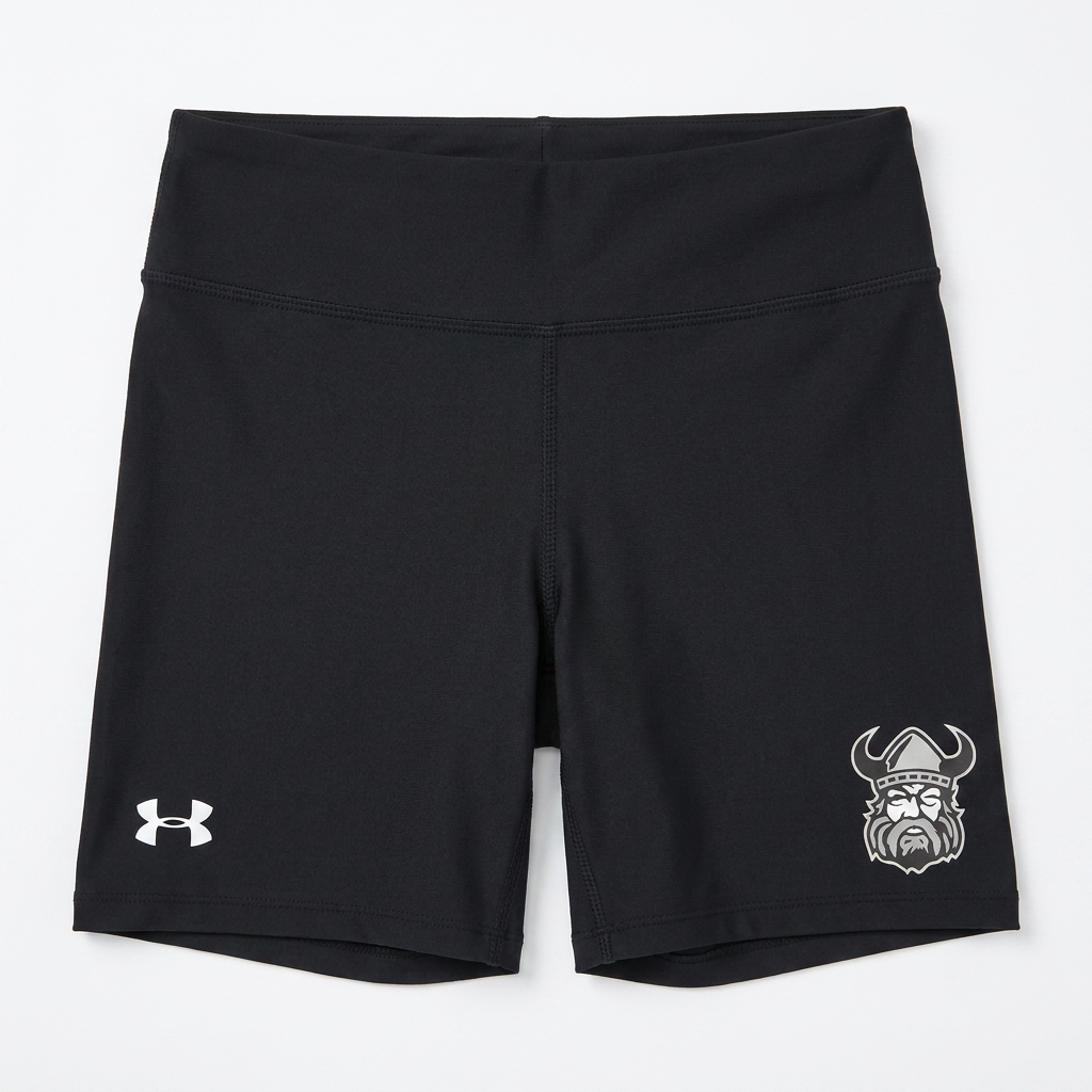 Northmen Lacrosse Under Armour Mid-rise Bike Shorts – Women's – front view – Sanderson Lacrosse