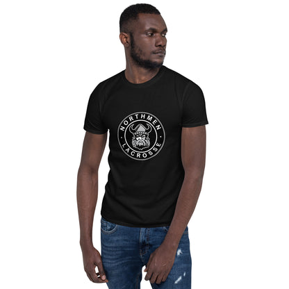 Northmen Lacrosse Unisex T-Shirt in Black - lifestyle view - Sanderson Lacrosse