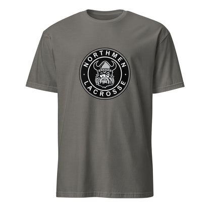 Northmen Lacrosse Unisex T-Shirt in Charcoal - front view - Sanderson Lacrosse