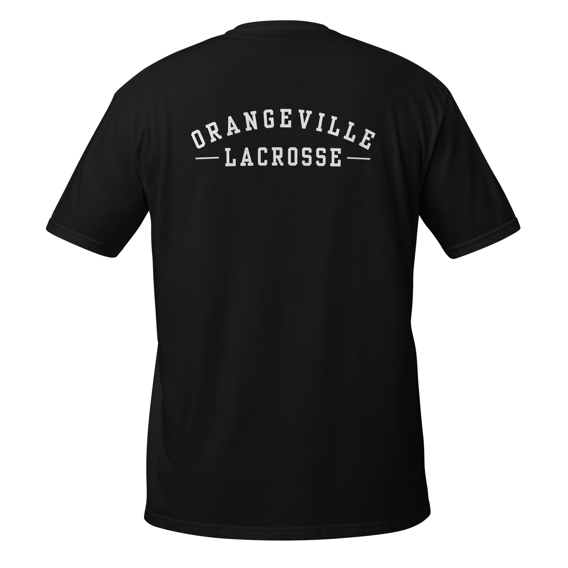 Northmen Script Short-Sleeve Unisex T-Shirt in Black - back view - Sanderson Lacrosse