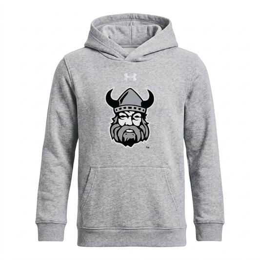 Orangeville Northmen Under Armour Youth Hoodie – Grey – Viking Crest Graphic
