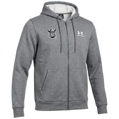 Orangeville Northmen Under Armour Full-Zip Hoodie – Grey – Embroidered Crest