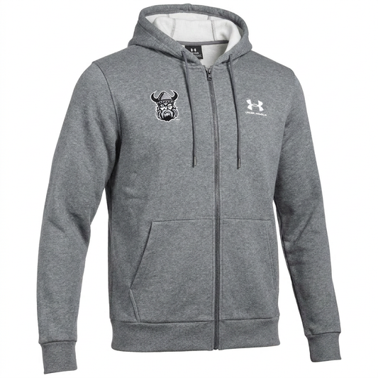 Orangeville Northmen Under Armour Full-Zip Hoodie – Grey – Embroidered Crest