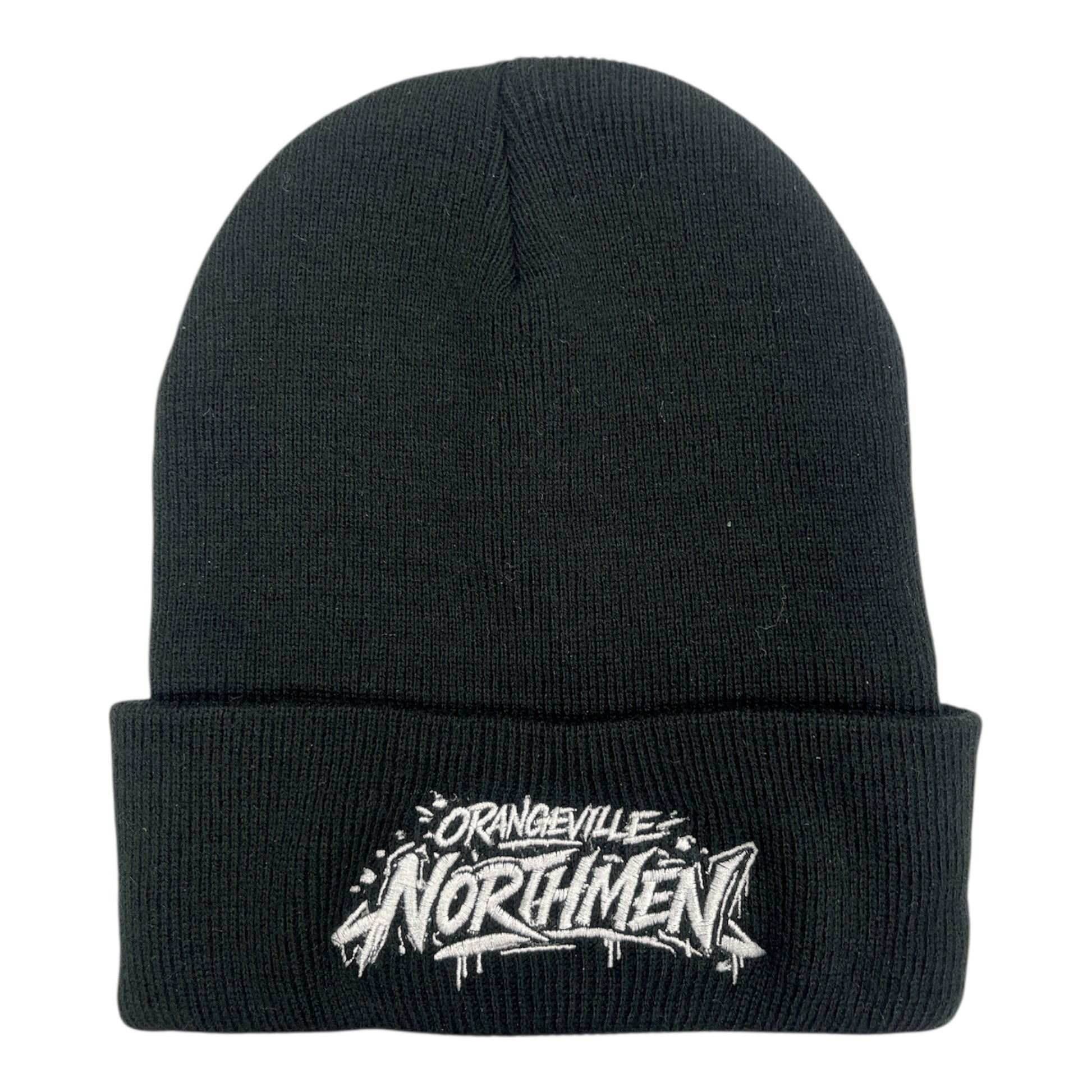 Orangeville Northmen black winter toque with embroidered graffiti logo