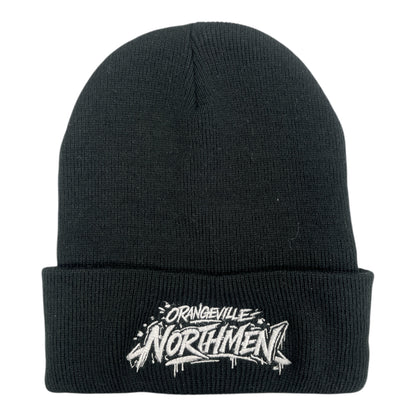 Orangeville Northmen black winter toque with embroidered graffiti logo