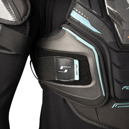 Bauer Supreme Fuse Hockey Shoulder Pad Senior – rip strap closure detail – Sanderson Lacrosse