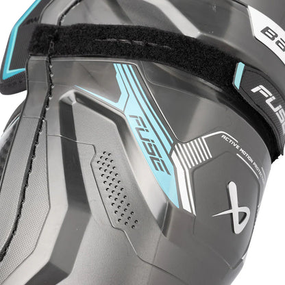 Bauer Supreme Fuse Hockey Shin Guard Intermediate – X-FLEX shin cap detail – Sanderson Lacrosse