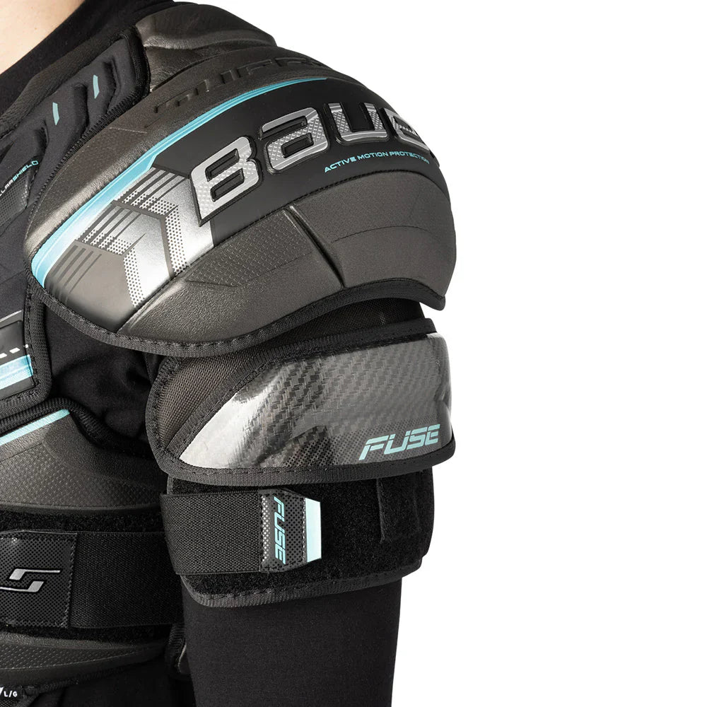 Bauer Supreme Fuse Hockey Shoulder Pad Senior – shoulder cap and AMP split bicep detail – Sanderson Lacrosse