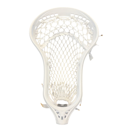 StringKing Mark 3A lacrosse head in white, pre-strung with StringKing Type 5X mesh, for field attack and midfield