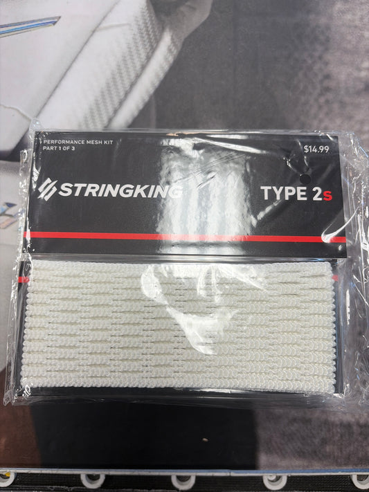 StringKing Type 2S White Semi-Soft Lacrosse Mesh – 30g P2 fiber construction, TITE technology – Sanderson Lacrosse