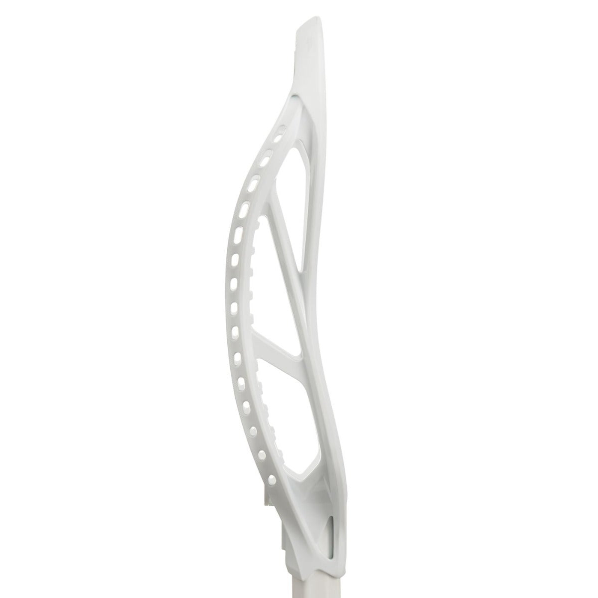 STX Hyper Power lacrosse head in White - side view