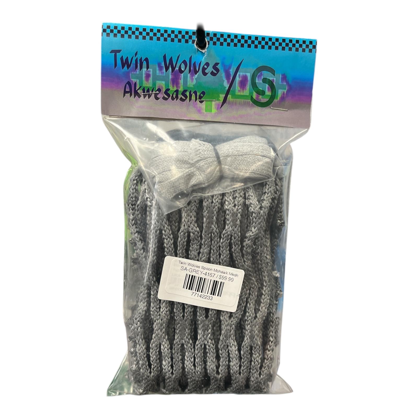 twin wolves spoon mohawk goalie mesh grey on white backgound