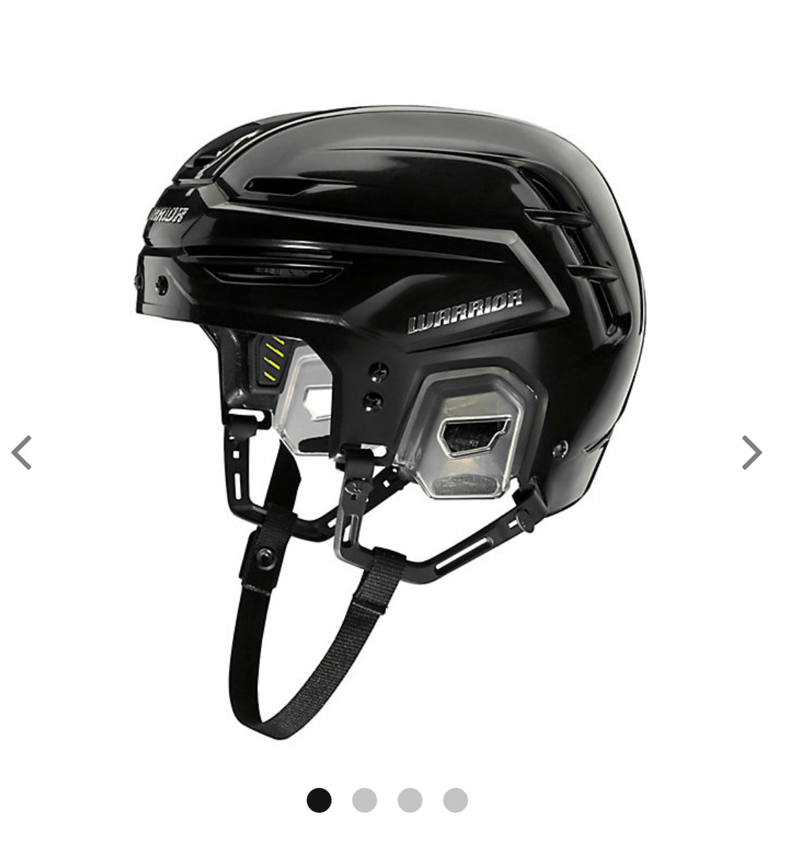 Warrior Alpha One helmet in black, for hockey and box lacrosse with AdaptFit 270 BOA fit system