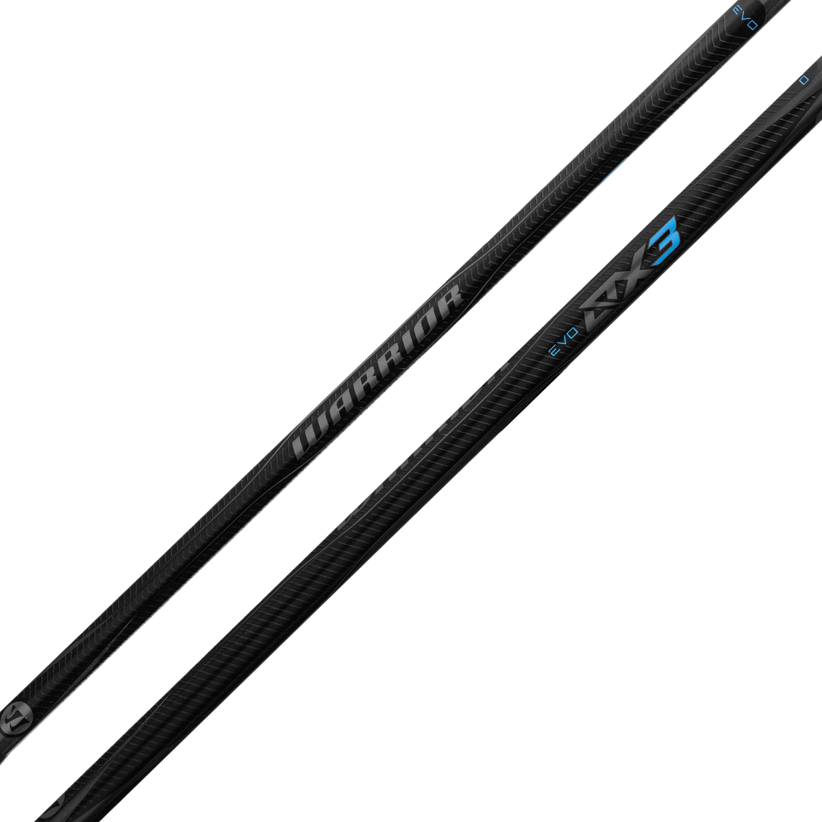 Warrior Evo QX3 Attack Lacrosse Shaft in Black – graphic detail – Sanderson Lacrosse