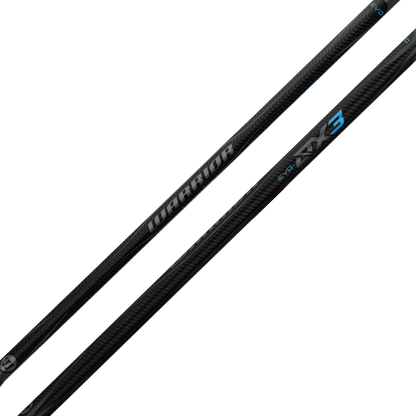 Warrior Evo QX3 Attack Lacrosse Shaft in Black – graphic detail – Sanderson Lacrosse