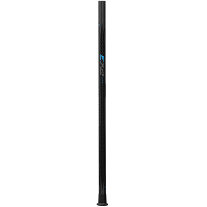 Warrior Evo QX3 Attack Lacrosse Shaft in Black – front view – Sanderson Lacrosse