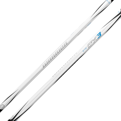 Warrior Evo QX3 Attack Lacrosse Shaft in White – graphic detail – Sanderson Lacrosse