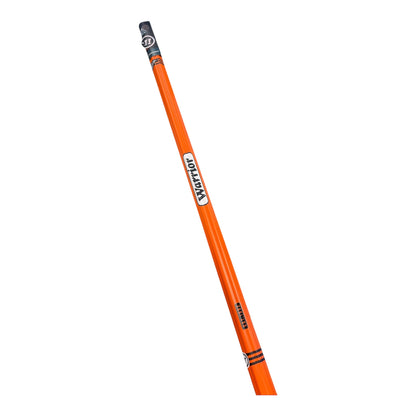 Warrior Evo V Alloy Core Carbon Attack Shaft in limited edition orange, 30-inch lacrosse handle