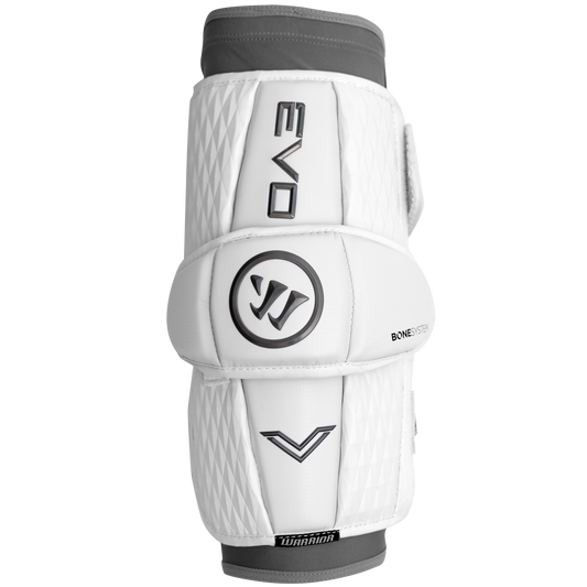 Close-up of Warrior EVO V lacrosse arm pad protective padding