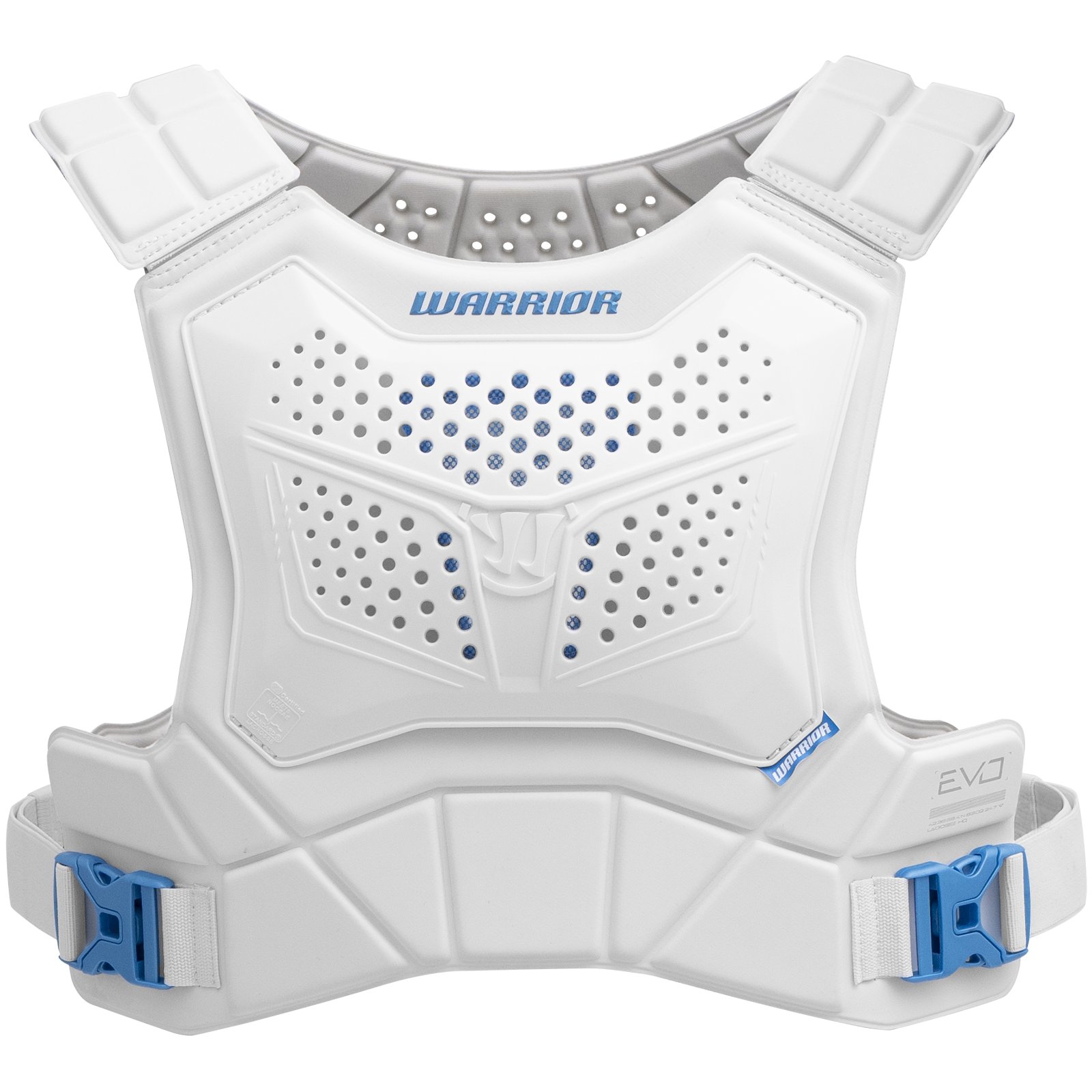 Front view of Warrior EVO V Shoulder Pad Liner with ventilated chest protection