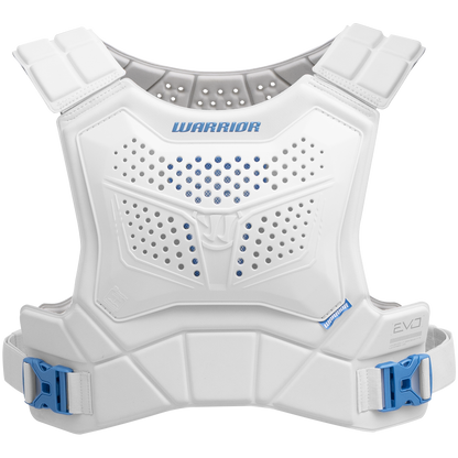 Front view of Warrior EVO V Shoulder Pad Liner with ventilated chest protection