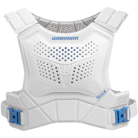Front view of Warrior EVO V Shoulder Pad Liner with ventilated chest protection