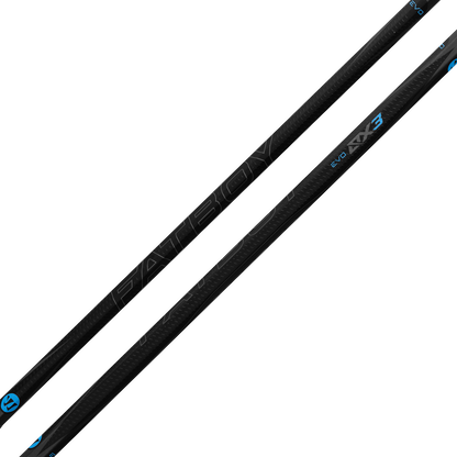 Warrior Fatboy Evo QX3 Lacrosse Shaft in Black – graphic detail – Sanderson Lacrosse