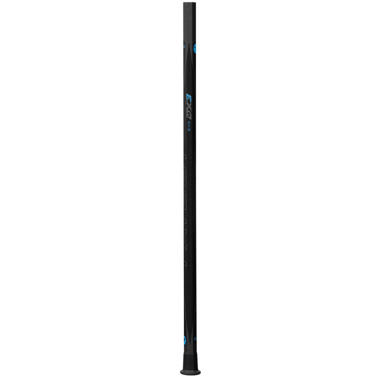 Warrior Fatboy Evo QX3 Lacrosse Shaft in Black – front view – Sanderson Lacrosse