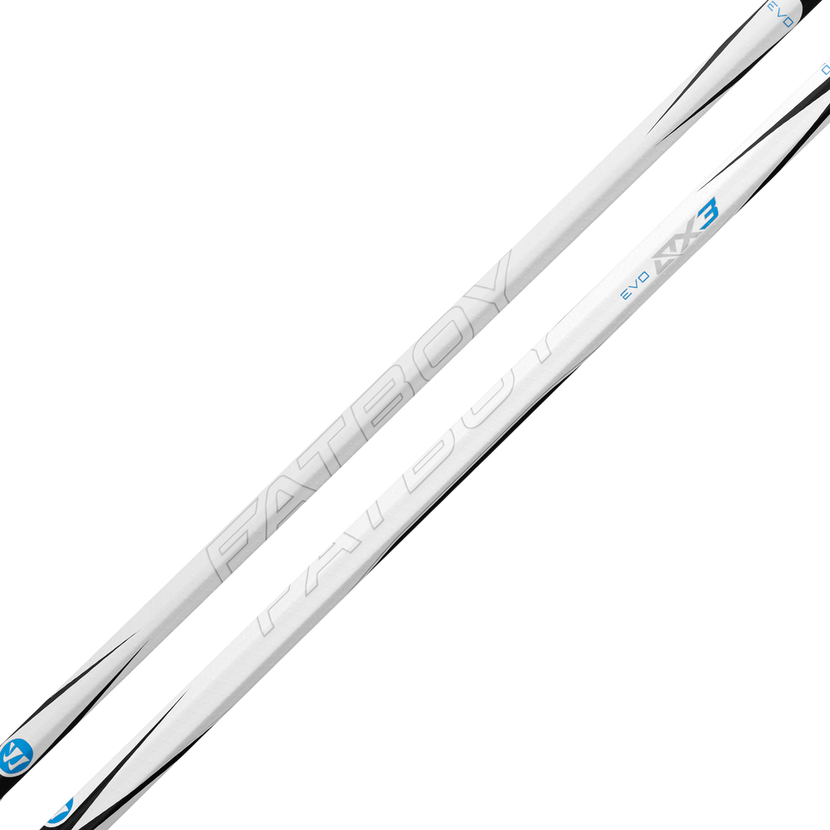 Warrior Fatboy Evo QX3 Lacrosse Shaft in White – graphic detail – Sanderson Lacrosse