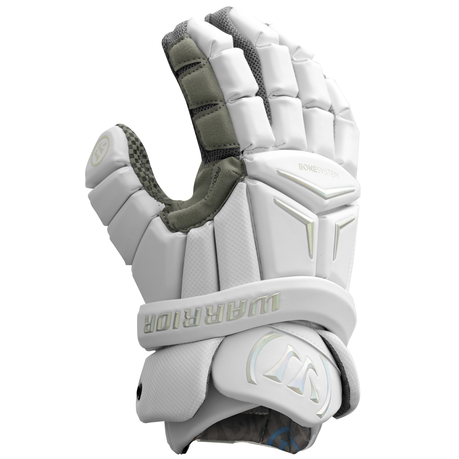 Close-up of Warrior Franchise FG5 glove with protective BoneSystem panels